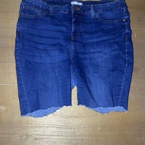 Lauren Conrad Women's Denim Blue Jeans Shorts Size 18 W Cut Off Skinny